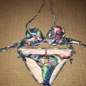 Victoria’s Secret Small Padded Paisley Bikini Set